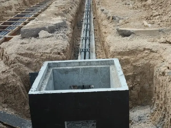 مسار التمديدات تحت الأرض